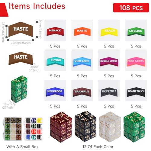 108PCS 12mm MTG +1