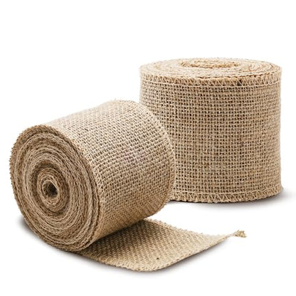 3 Inch Natural Burlap Ribbon 10 Yards (2 Count)