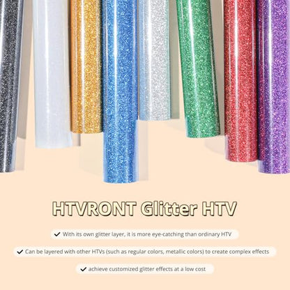 Silver Glitter HTV Vinyl