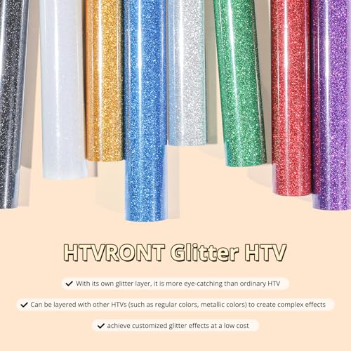 Light Blue Glitter HTV