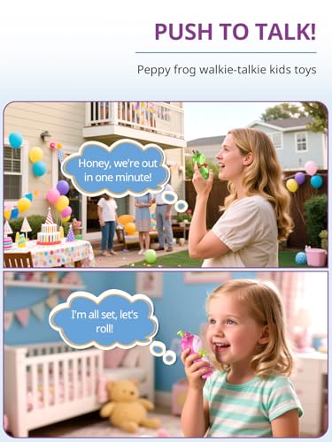 Walkie Talkies for Kids Rechargeable Frog Toys DIY Playset Gift (3 Count)