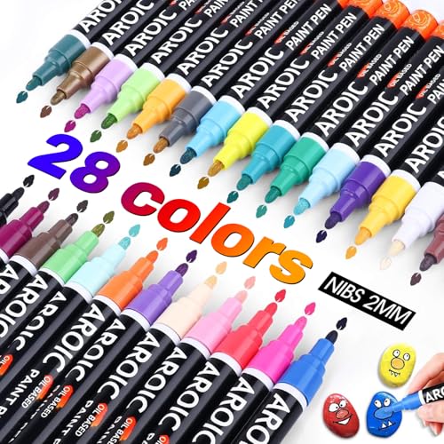 28 Colors Acrylic Paint Markers (28 Count)