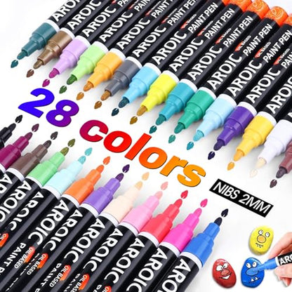 28 Colors Acrylic Paint Markers (28 Count)