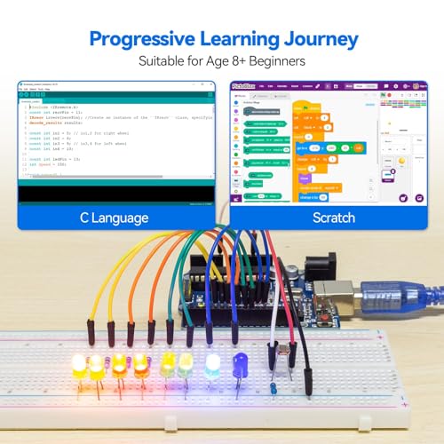 Ultimate Starter Kit Compatible with Arduino UNO IDE Scratch