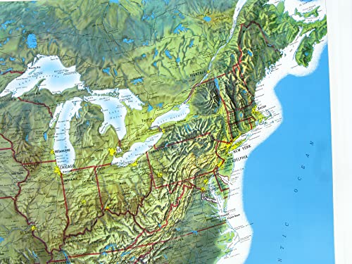 3D United States Raised Relief Map