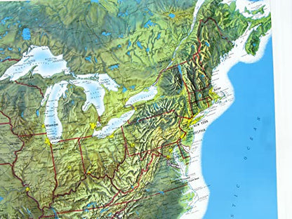 3D United States Raised Relief Map