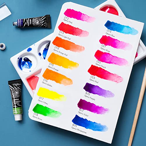 Watercolor Paint 14 Vibrant Neon Colors Watercolor Tubes (200 Ounce)