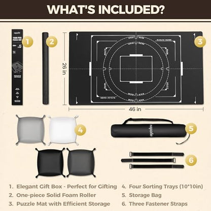 1500 Pieces 46" x 26 "Puzzle Mat Roll Up (1500 Count)