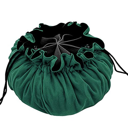 Large Dice Bag with Pockets Big Capacity Dice Bag Drawstring Pouch
