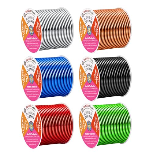 12 GA Black Red Green Assorted Anodized Aluminum Craft Wire