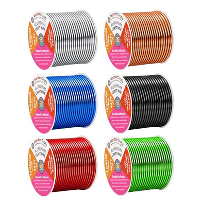 12 GA Black Red Green Assorted Anodized Aluminum Craft Wire