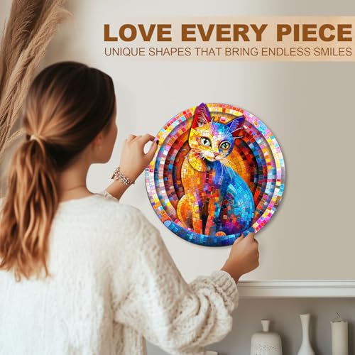 Pixel Cat Puzzles Adults Gifts Wooden 200 Pieces 11.4 * 11in