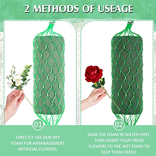 14 Pcs Floral Foam Garland 9.2ft Absorption Flower Holder Plant Foam Flower Green Sponge for Wedding Arch Door Tabletop Decoration Arrangement Home Garden Craft (14 Count)