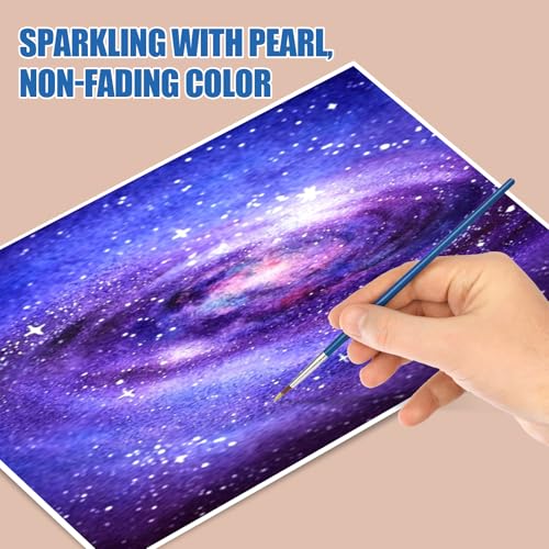 Mini Glitter Watercolor Paint Set with Paper (24 Count)