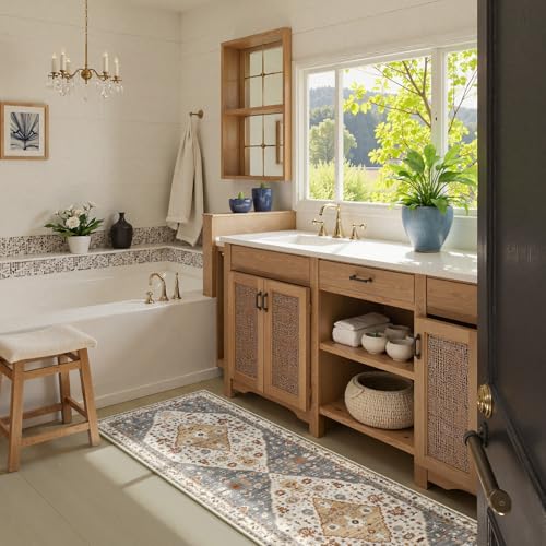 Felice Long Bathroom Rugs Runner