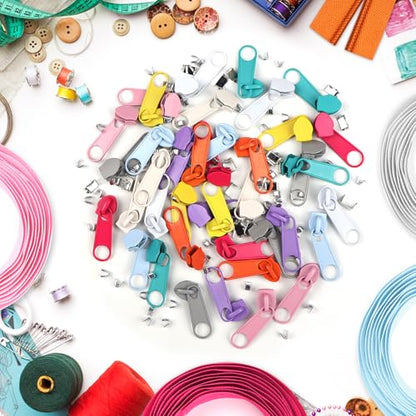 22.2 Yards 20 m 10 Pieces Assorted Colors #5 Nylon Coil Zippers