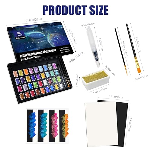 Shimmer Watercolor Paint Set (12 Count)