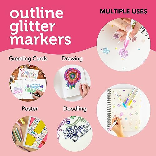 Outline Glitter Markers (12 Count)