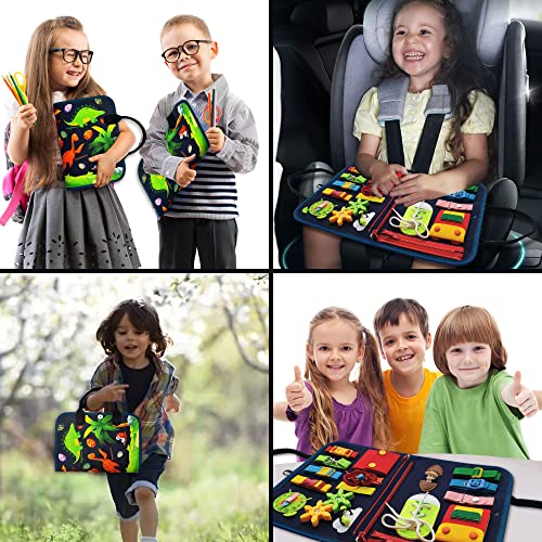 Busy Board Dinosaur Montessori Toys for 3 4 5 Year Old