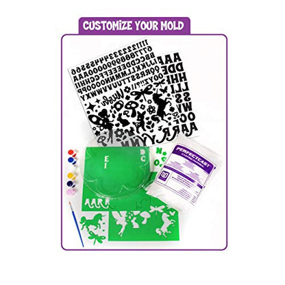 Flower Garden Customizable Stepping Stone Cast & Paint Kit with Perfect Cast Casting Material