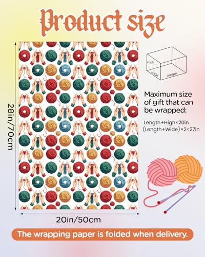 12 Sheets Sewing Theme Wrapping Paper (12 Count)
