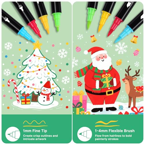 72 Colors Acrylic Paint Markers (72 Count)