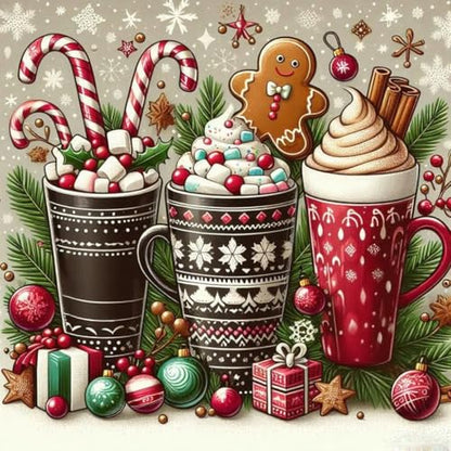 Christmas Stamped Cross Stitch Kits for Beginners Adults