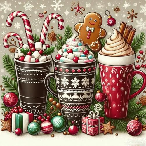 Christmas Stamped Cross Stitch Kits for Beginners Adults