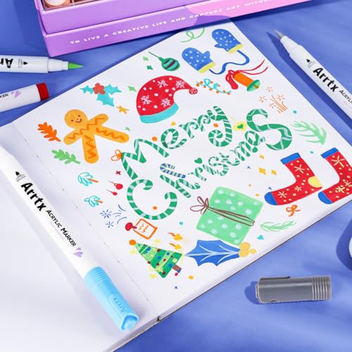 30 Colors Acrylic Paint Pens for Rock Painting