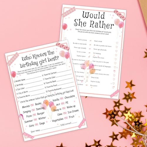 20 Pcs Who Knows the Birthday Girl Best