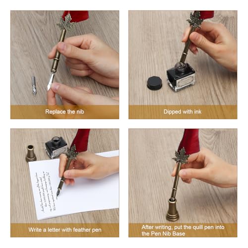 Quill Pen and Ink Set (8 Count)