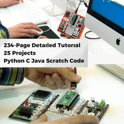 Raspberry Pi Pico W Starter Kit with 12 Detachable Sensors and Extensive Learning Guide