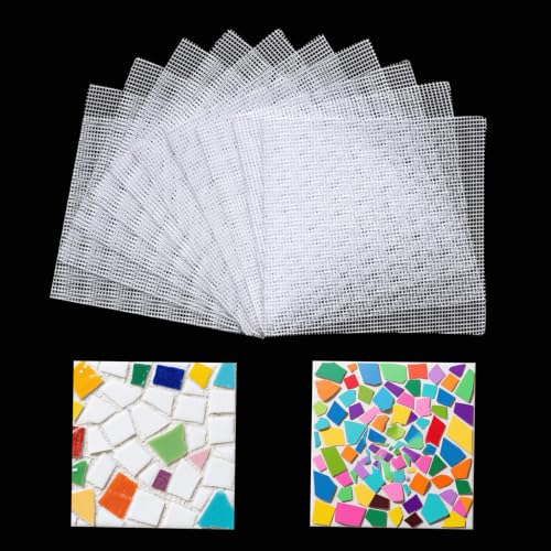 10 Sheets 12'' x 12'' Mosaic Mesh for Mounted Tile Fiberglass Mesh Backing
