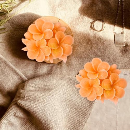 2PCS Flower Silicone Mold 3D Cute Flower Resin Candle Molds for Candle Making Silicone Fondant Chocolate Cake Decorating Mold Candle Soap Wax Resin Concrete Clay Casting Craft Mould