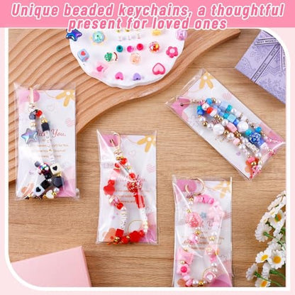 Acrylic 865PCS Beaded Keychain Making Kit
