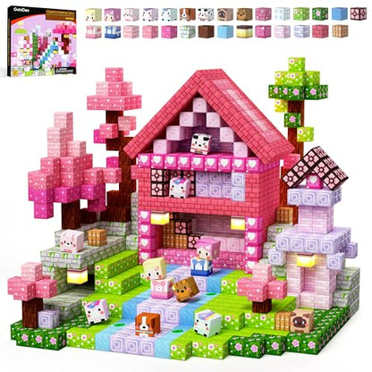 200PCS Magnetic Blocks Kid Building Toys for 3+ Years Old Girls (200 Count)