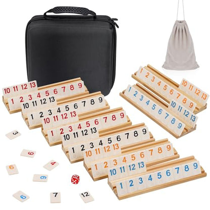 6 8 Player Rummy Game Upgraded Set Original Board Game for Adult and Family (224 Count)