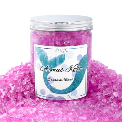 Purple Crushed Glass for Resin Art & Crafts (24 Ounce)