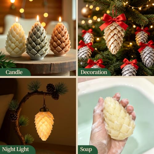 Christmas Pinecone Candle Mold