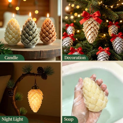 Christmas Pinecone Candle Mold