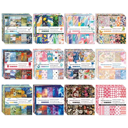 12 Different Packs Full Collection Origami Paper