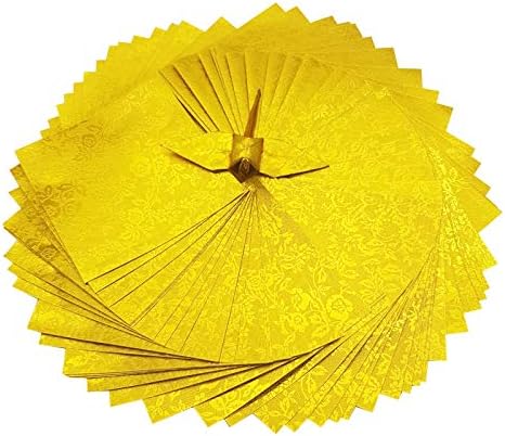 100 Origami paper sheets paper pack Gold Origami paper cranes 6x6 inches for Folding paper, Origami cranes, origami decoration, cardstock - Crafty Corner
