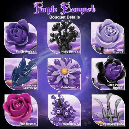 Purple Rose Blocks 822PCS