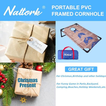 Portable Collapsible Cornhole Set with 2 Cornhole Boards