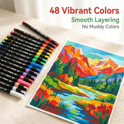 Dual Tip Acrylic Paint Markers (48 Count)