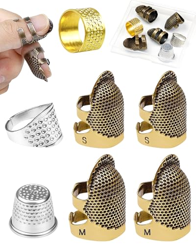 Thimble Kit 7 PCS Sewing Thimbles for Hand Sewing (7 Count)