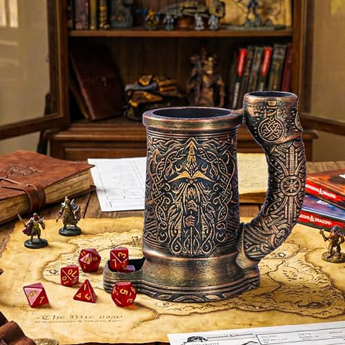 Dice Tower Mug DND Dice Roller Tower with 7 PCS Dice Set
