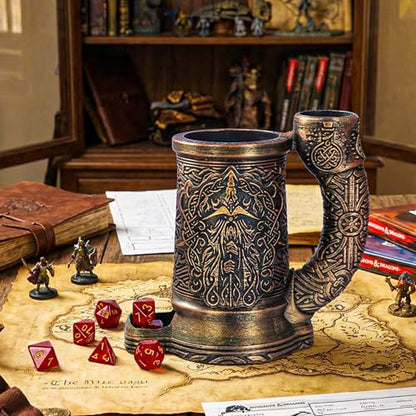 Dice Tower Mug DND Dice Roller Tower with 7 PCS Dice Set