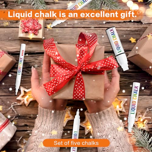 White Chalk Markers (5 Count)