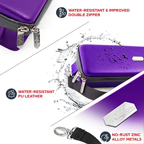 Purple Bolt Card Carrying Case fits Pokemon Cards and other TCG Games